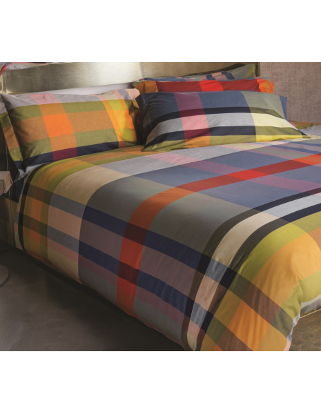 LIVELY Parure copripiumino matrimoniale cotone tinto filo