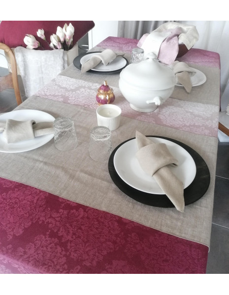 ARCOLAIO - CARME Tovaglia da 12 tessuto jacquard lino