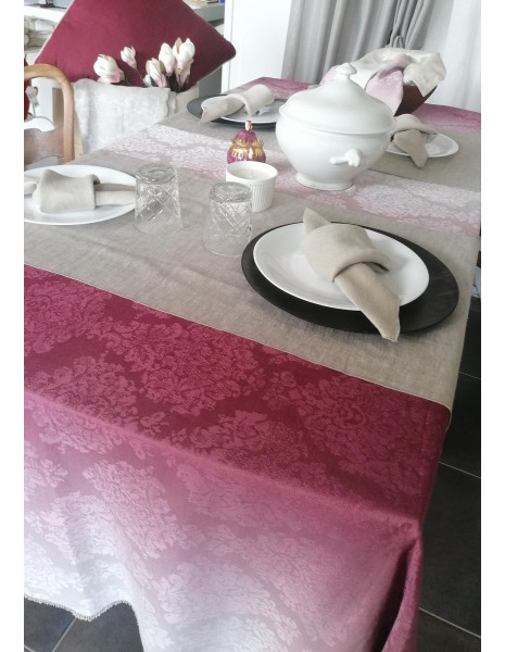 ARCOLAIO - CARME Tovaglia da 12 tessuto jacquard lino