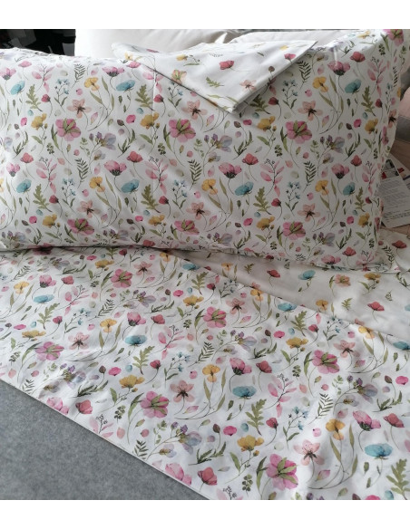 JANE Completo Lenzuola copriletto matrimoniale cotone percalle top