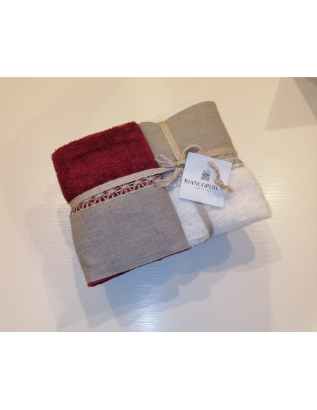 GIGLIUCCIO Set Asciugamani spugna cotone