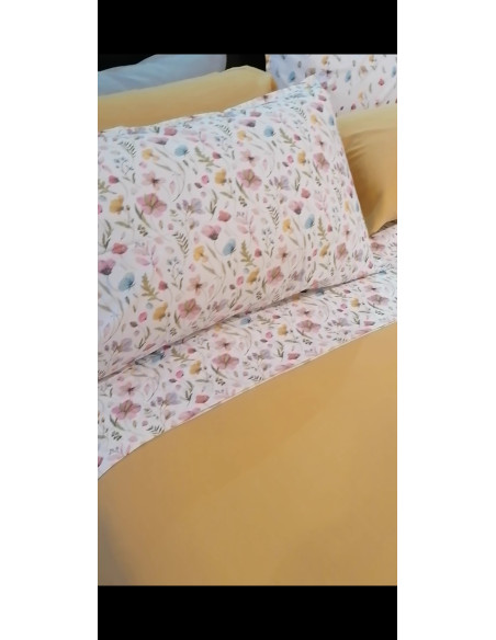 JANE Completo Lenzuola copriletto matrimoniale cotone percalle top