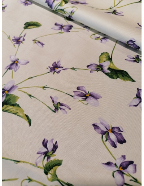 TRIADE Tessuto Violette Sateen alta qualità Prodotto made in italy