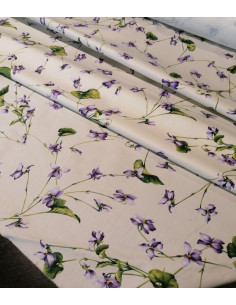 TRIADE Tessuto Violette Sateen alta qualità Prodotto made in italy