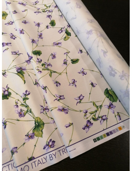 TRIADE Tessuto Violette Sateen alta qualità Prodotto made in italy