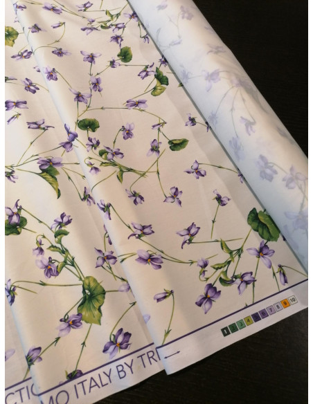 TRIADE Tessuto Violette Sateen alta qualità Prodotto made in italy