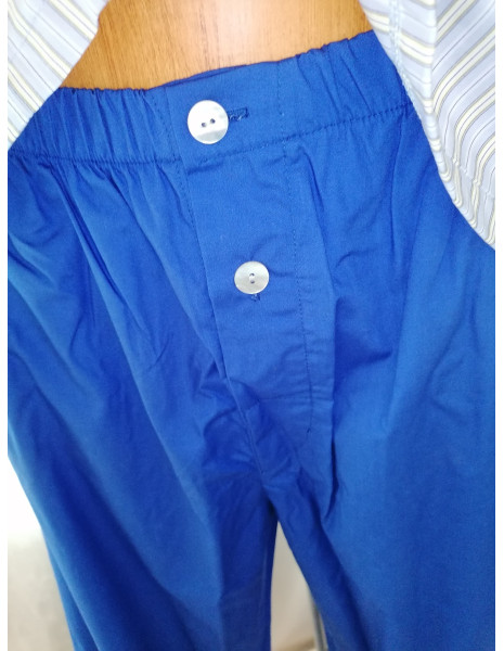 TELA Pigiama uomo aperto con bottoni tela cotone