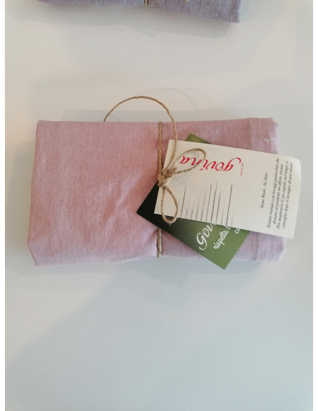 SILENE Coppia Federe cotone tinto filo no stiro vari colori