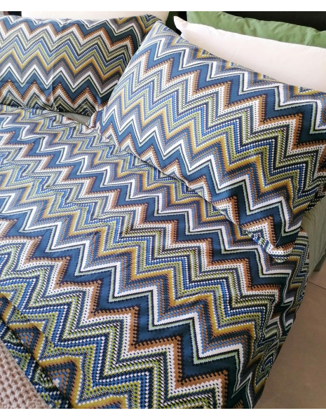 MOMO Copripiumino matrimoniale con federe raso cotone