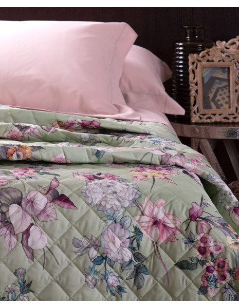 Offerta ORTENSIA Copriletto matrimoniale cotone