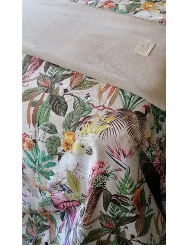 Bianco Perla BALI Copripiumino matrimoniale raso cotone