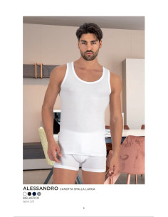 ALESSANDRO Canottiera spalla media cotone elasticizzato