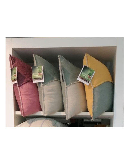 ARISA Cuscino arredo imbottito cotone stone washed