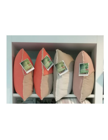 ARISA Cuscino arredo imbottito cotone stone washed