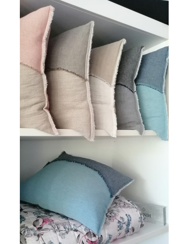 ARISA Cuscino arredo imbottito cotone stone washed