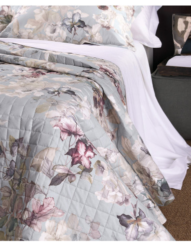 LISA Copriletto trapuntato matrimoniale cotone percalle 3 colori