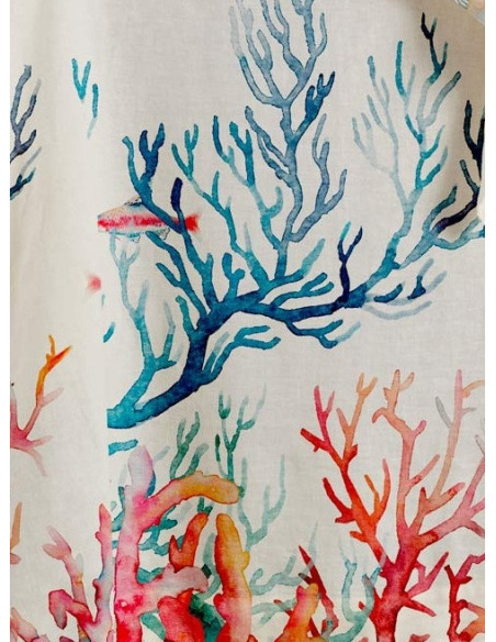 CORAL Canovaccio puro lino stone washed