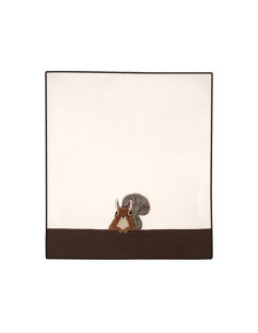 WINTER SQUIRREL Plaid pile ricamo scoiattolo 2