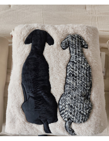 AMORE A 4 ZAMPE Plaid soffice pelliccetta ricamo cani