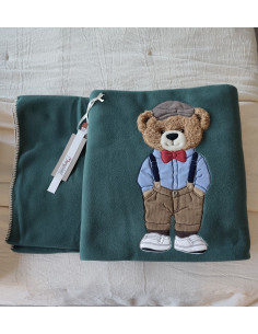 TEDDY RELIVE Plaid pilecon ricamo e applicazioni