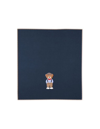 TEDDY RELIVE Plaid pilecon ricamo e applicazioni