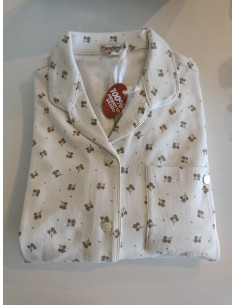 ELLEBORO Pigiama donna aperto maglina interlock cotone 2