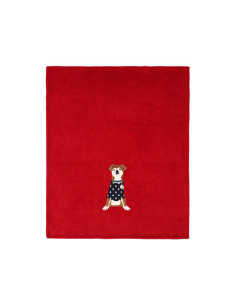 JACK RUSSEL Plaid soffice pile ricamato