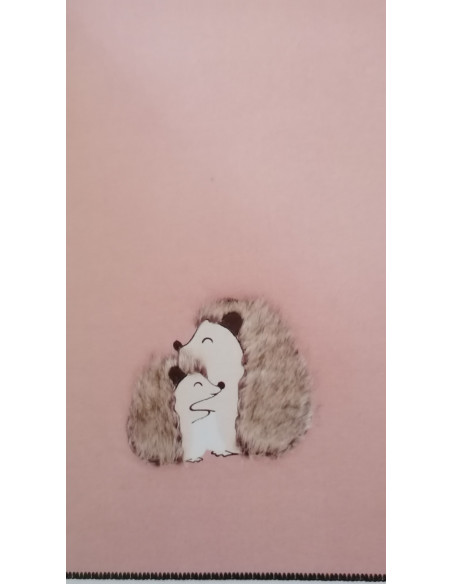 ABBRACCIO D'AMORE Plaid pile ricamo ricci