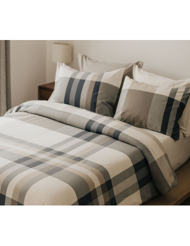 RHINO Parure Copripiumino puro cotone tinto filo