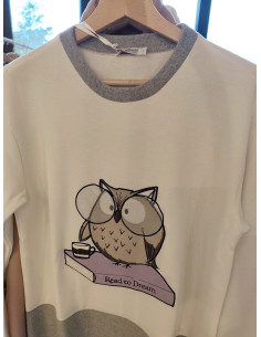 Offerta - MARYHOME - MINERVA Camicia da notte caldo invernale ricamo gufo 2