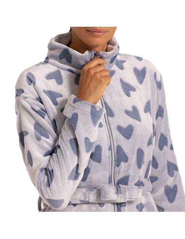 CUORI  Tuta casa donna pile