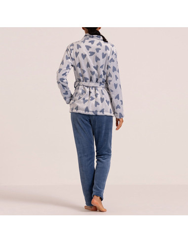CUORI  Tuta casa donna pile