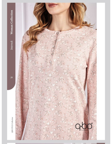 PROVENZA Camicia notte donna cotone interlock