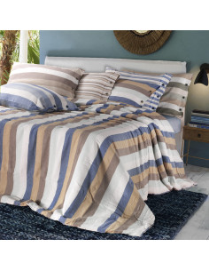 SALLY Completo Lenzuola matrimoniale cotone tinto filo