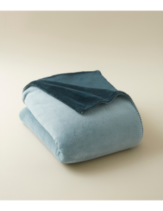 POLAIRE Coperta plaid bicolore micropile caldo soffice 2