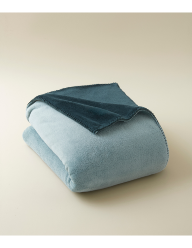 POLAIRE Coperta plaid bicolore micropile caldo soffice