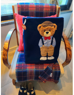 TEDDY RELIVE Plaid pilecon ricamo e applicazioni 2