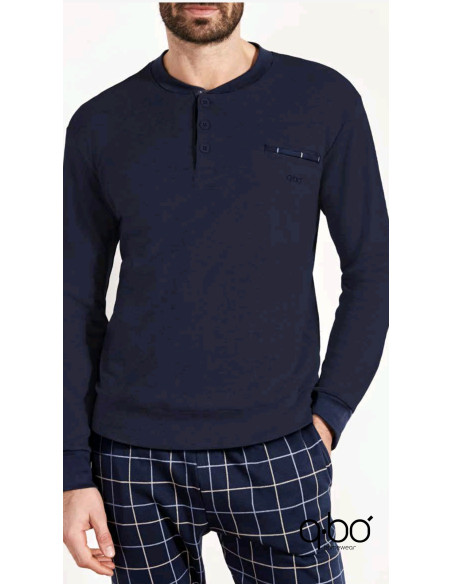 QUADRI Pigiama uomo puro cotone interlock