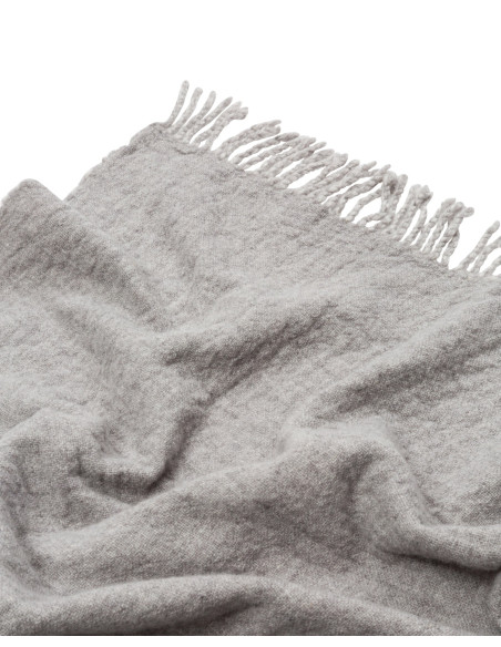 DIONISO Plaid Grigio Pura Lana Vergine extrafine