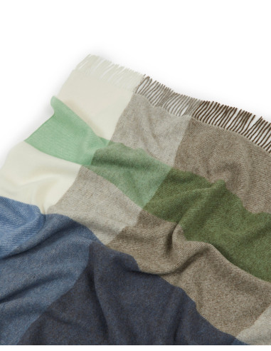 URUGUAY CHECK Plaid 100% Lana Vergine