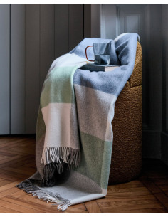 URUGUAY CHECK Plaid 100% Lana Vergine