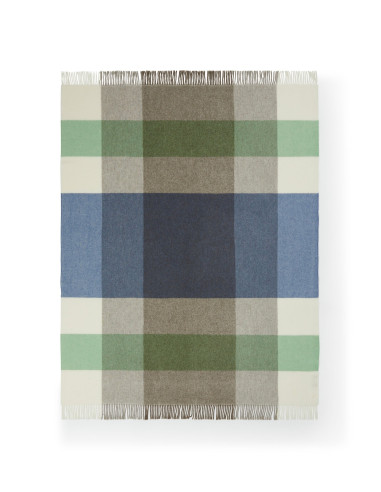 URUGUAY CHECK Plaid 100% Lana Vergine