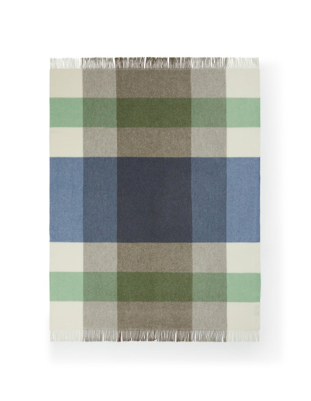 URUGUAY CHECK Plaid 100% Lana Vergine