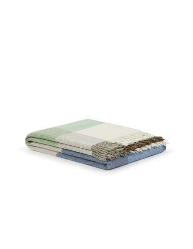 URUGUAY CHECK Plaid 100% Lana Vergine