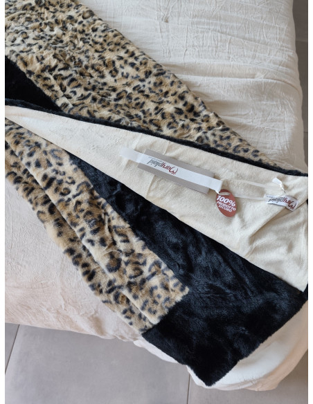 CHIC SAFARI Plaid soffice ecopelliccia ecologica