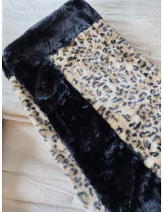 CHIC SAFARI Plaid soffice ecopelliccia ecologica