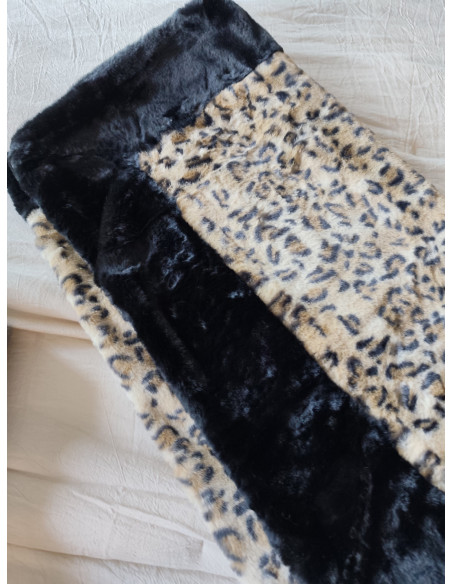 CHIC SAFARI Plaid soffice ecopelliccia ecologica