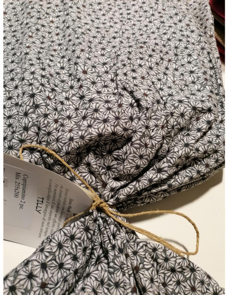 TILLY Completo Lenzuola matrimoniale con federe cotone NO STIRO