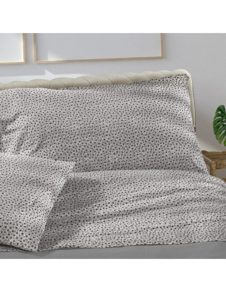 TILLY Completo Lenzuola matrimoniale con federe cotone NO STIRO