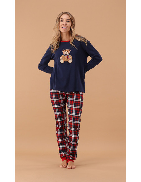 MAMA BEAR Pigiama donna cotone interlock